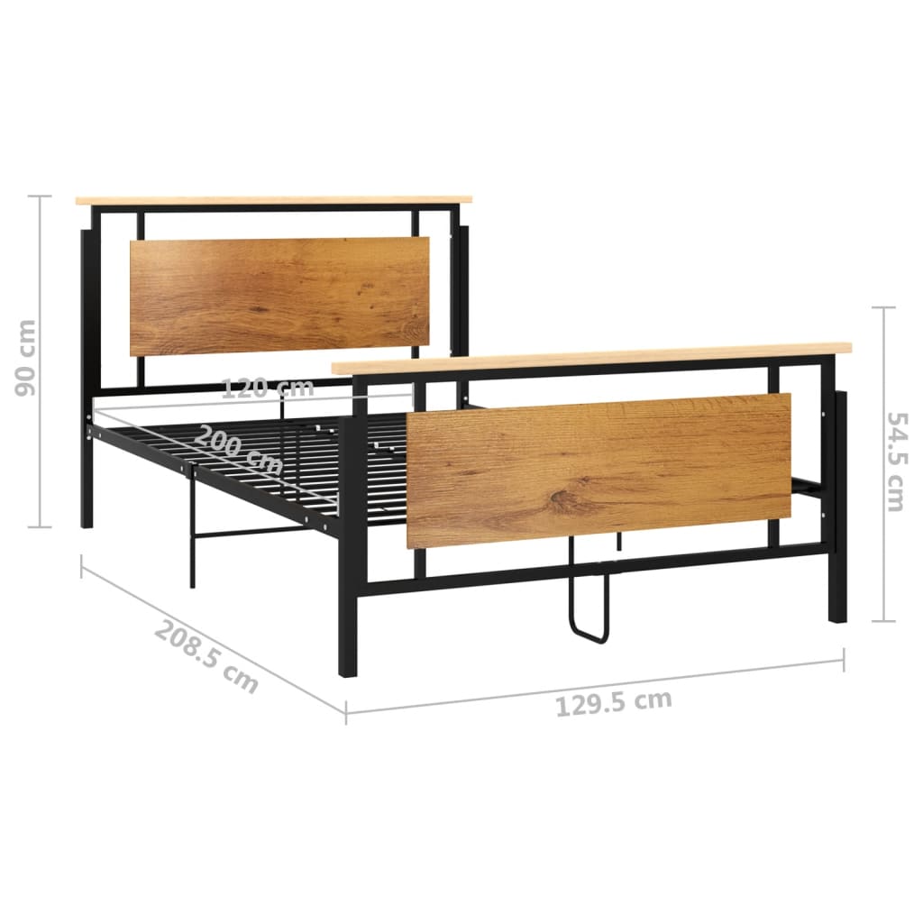 Cadre de lit sans matelas métal 120x200 cm - XIOS