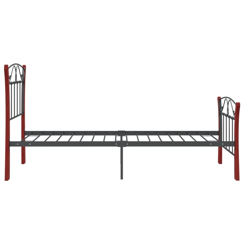 Cadre de lit sans matelas noir métal 90x200 cm - XIOS