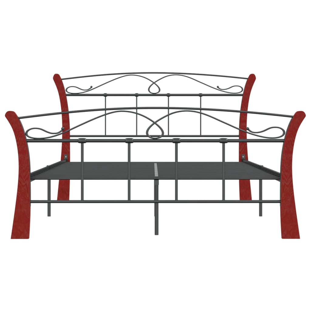 Cadre de lit sans matelas noir métal 120x200 cm - XIOS
