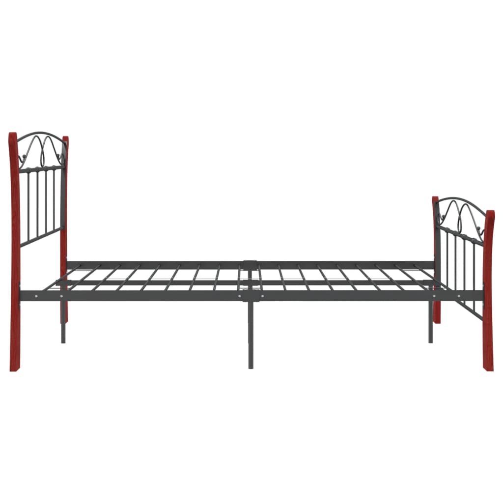 Cadre de lit sans matelas noir métal 120x200 cm - XIOS