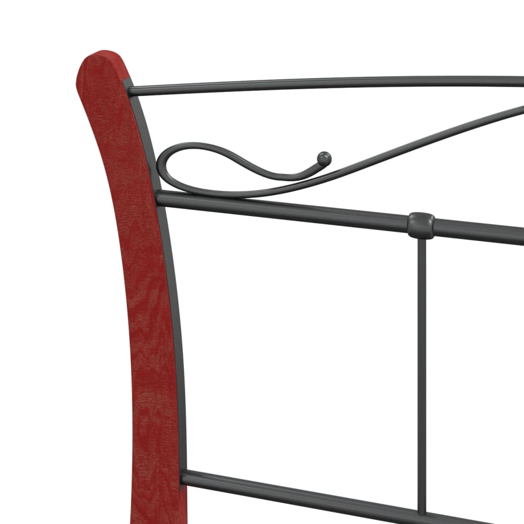 Cadre de lit sans matelas noir métal 120x200 cm - XIOS