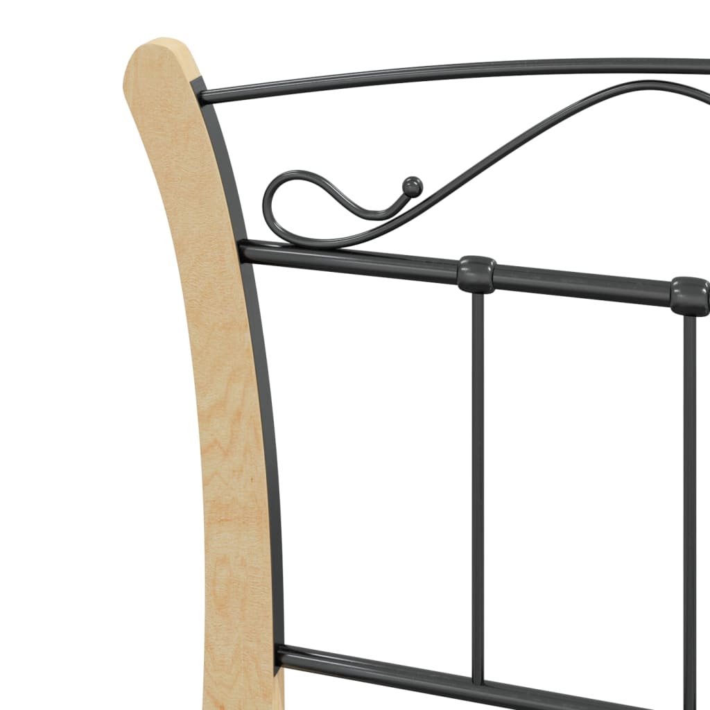 Cadre de lit sans matelas noir métal 90x200 cm - XIOS