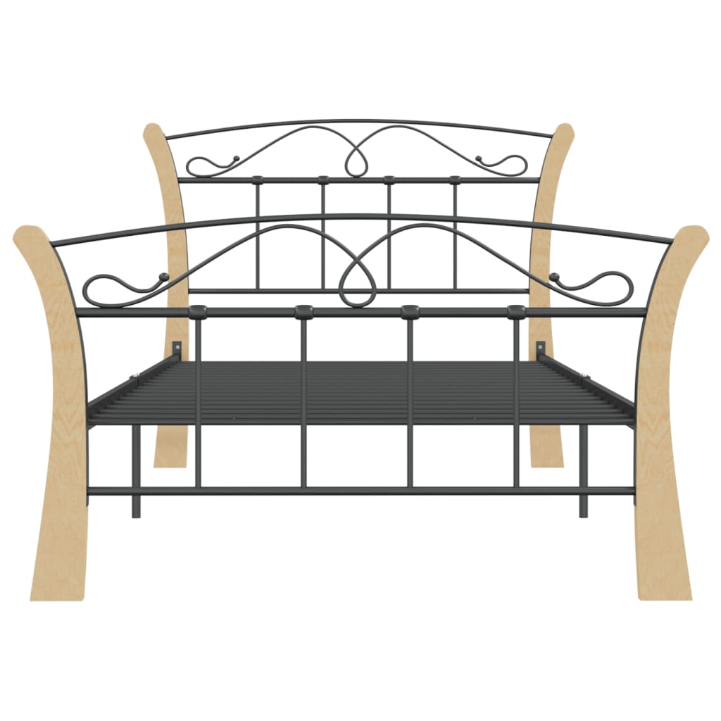 Cadre de lit sans matelas noir métal 100x200 cm - XIOS