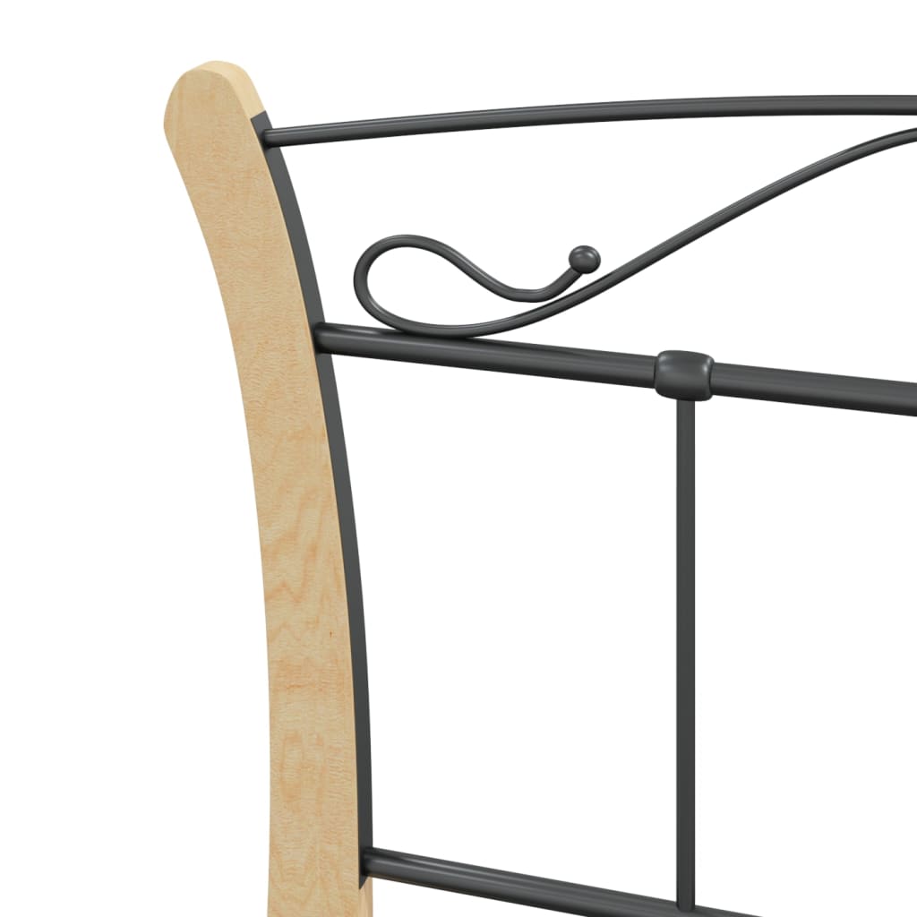 Cadre de lit sans matelas noir métal 100x200 cm - XIOS