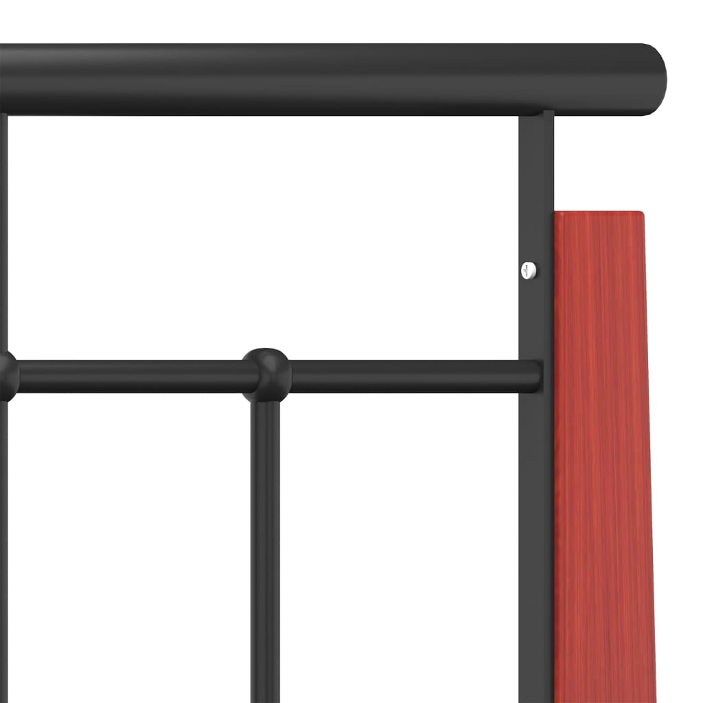 Cadre de lit sans matelas métal bois de chêne massif 200x200 cm - XIOS