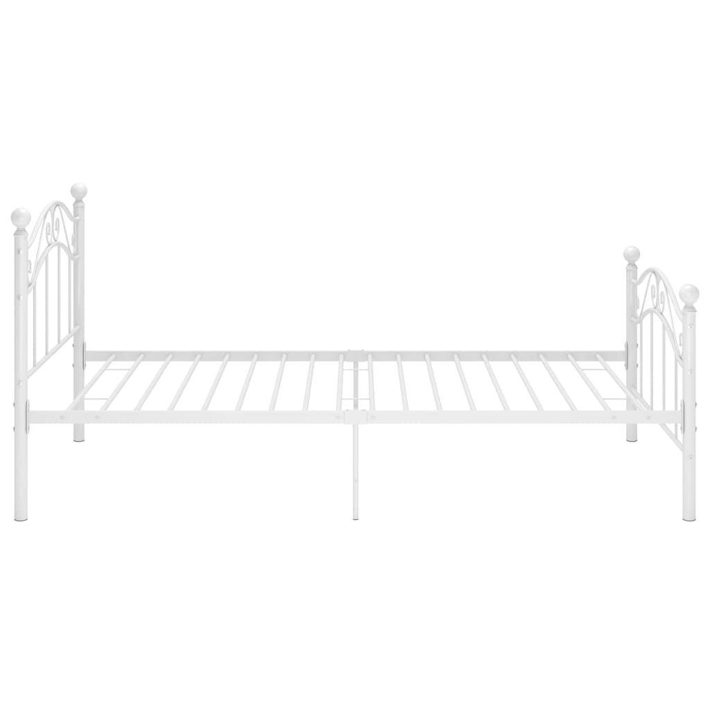 Cadre de lit sans matelas blanc métal 90x200 cm - XIOS