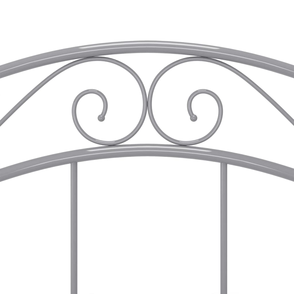 Cadre de lit sans matelas gris métal 90x200 cm - XIOS