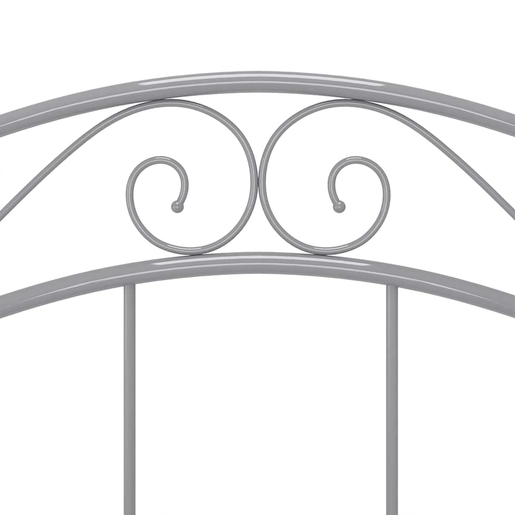 Cadre de lit sans matelas gris métal 100x200 cm - XIOS