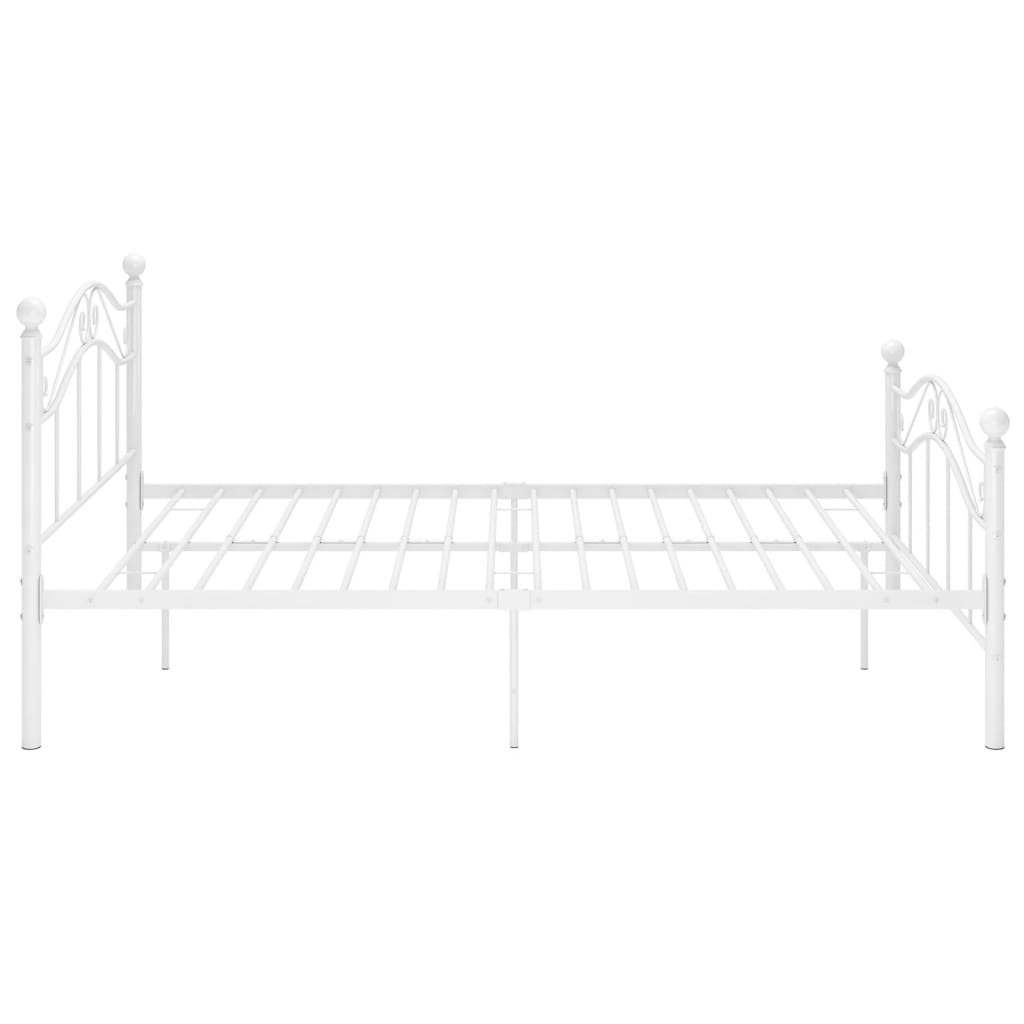 Cadre de lit sans matelas blanc métal 120x200 cm - XIOS