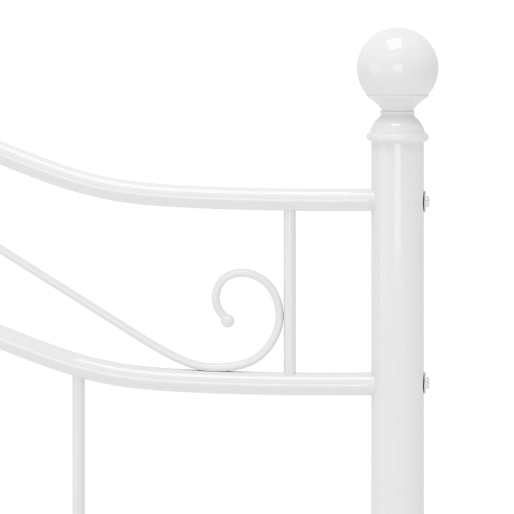 Cadre de lit sans matelas blanc métal 120x200 cm - XIOS