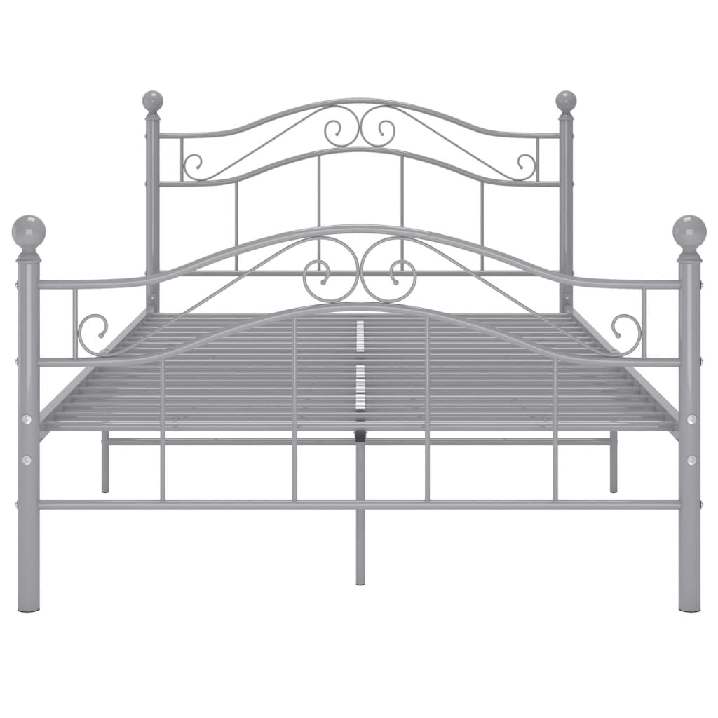 Cadre de lit sans matelas gris métal 120x200 cm - XIOS