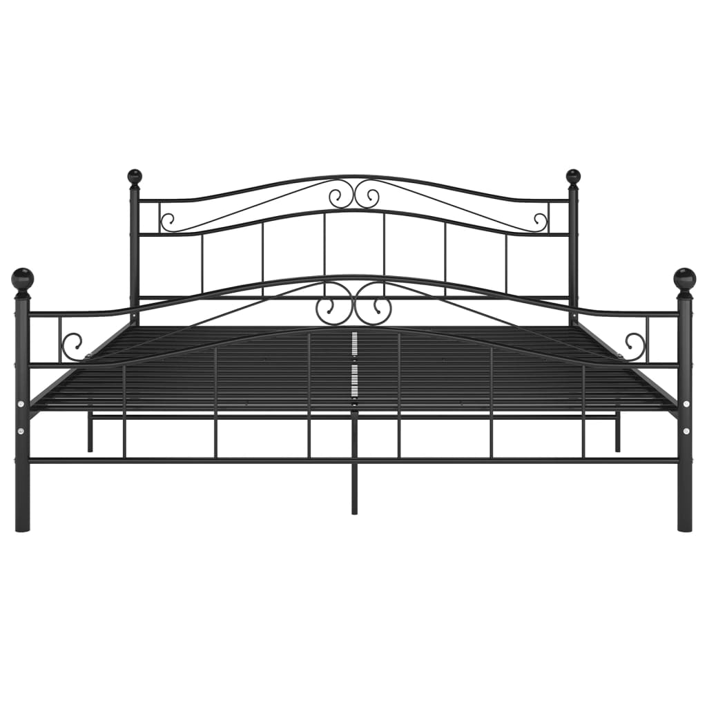 Cadre de lit sans matelas noir métal 140x200 cm - XIOS