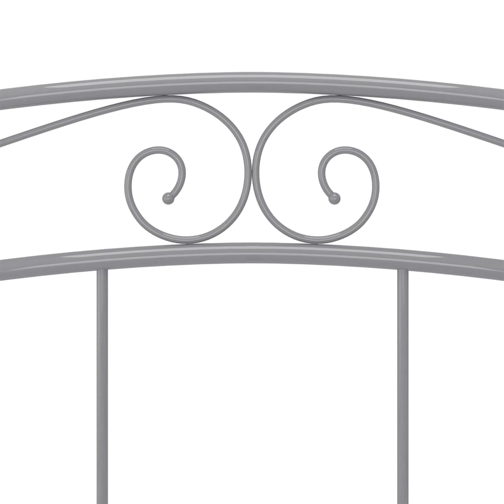 Cadre de lit sans matelas gris métal 140x200 cm - XIOS