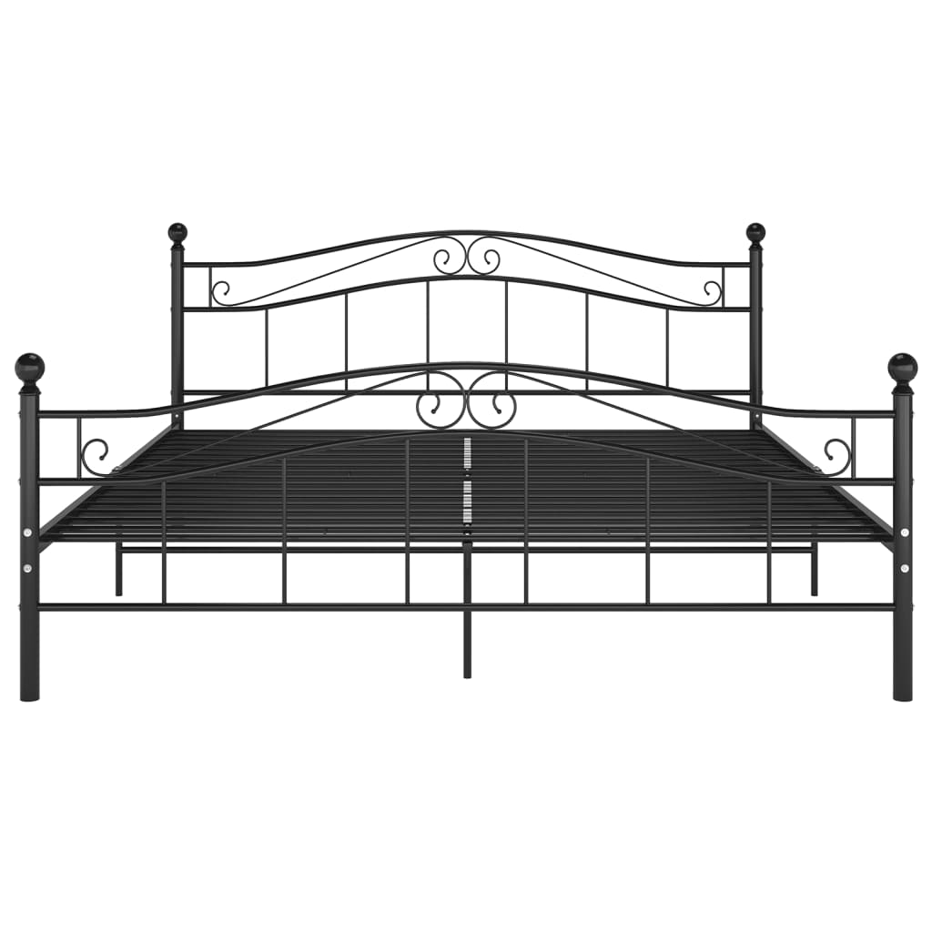 Cadre de lit sans matelas noir métal 160x200 cm - XIOS
