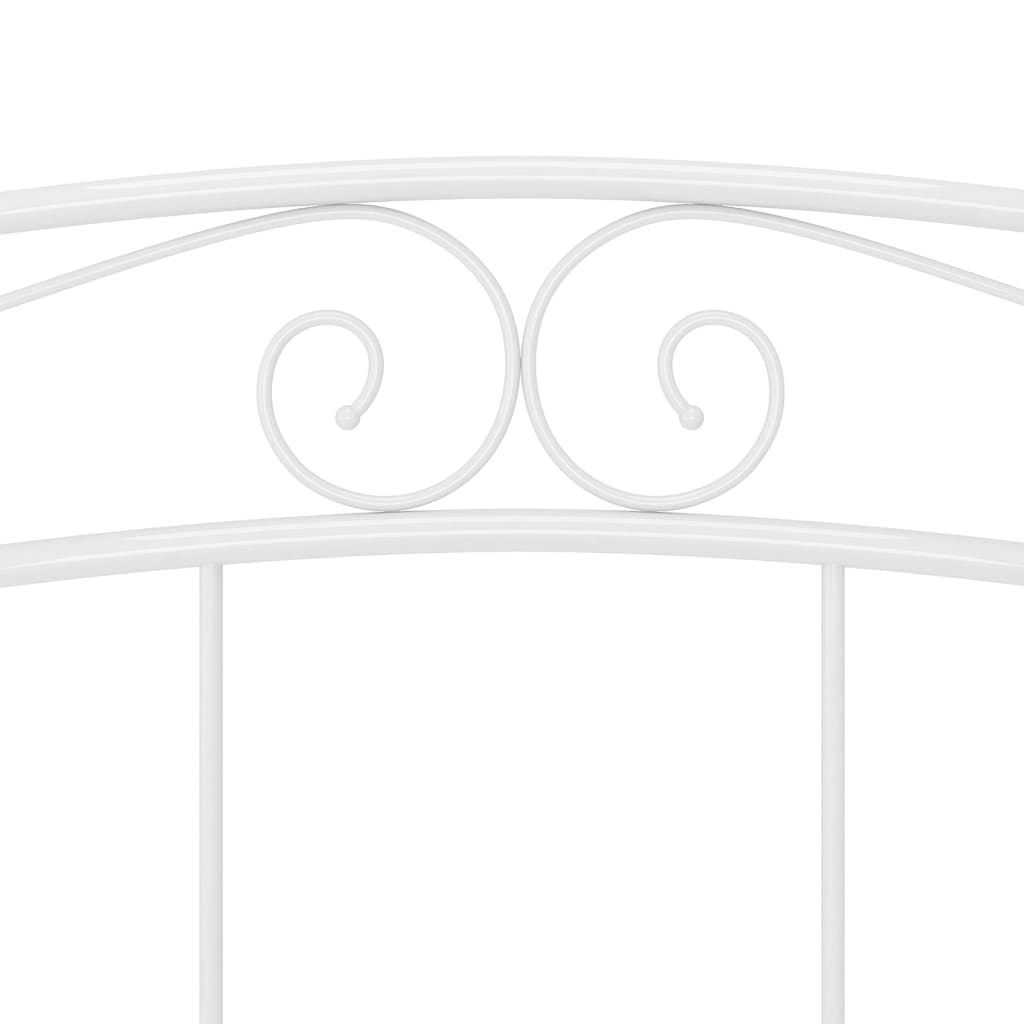 Cadre de lit sans matelas blanc métal 160x200 cm - XIOS