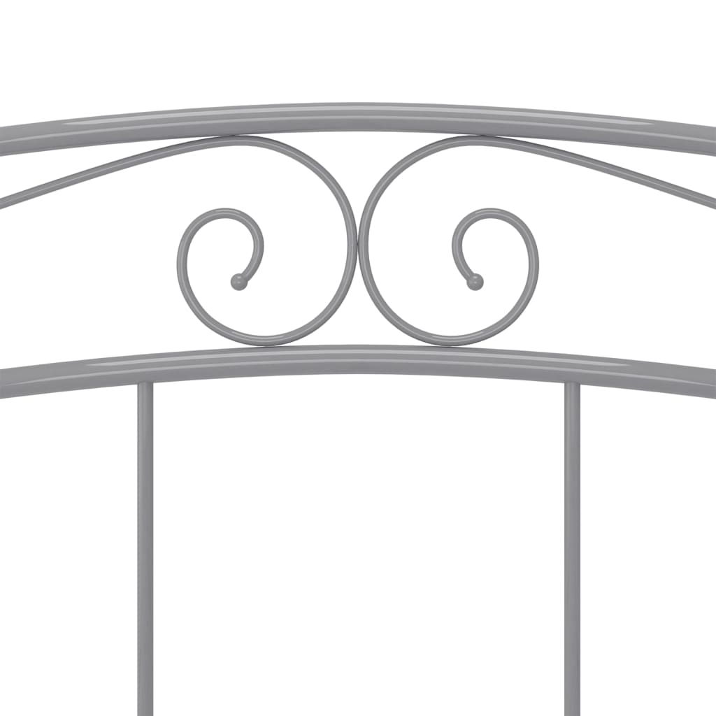 Cadre de lit sans matelas gris métal 160x200 cm - XIOS