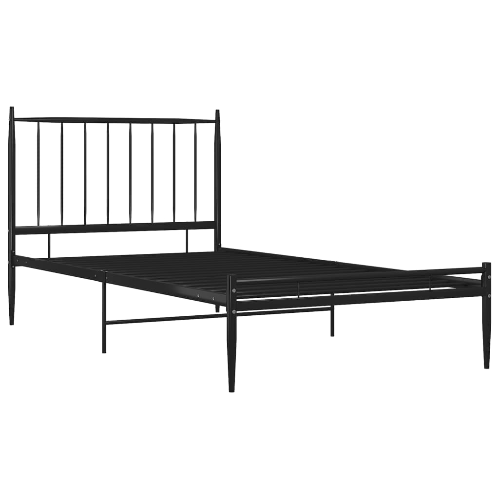 Cadre de lit sans matelas noir métal 90x200 cm - XIOS