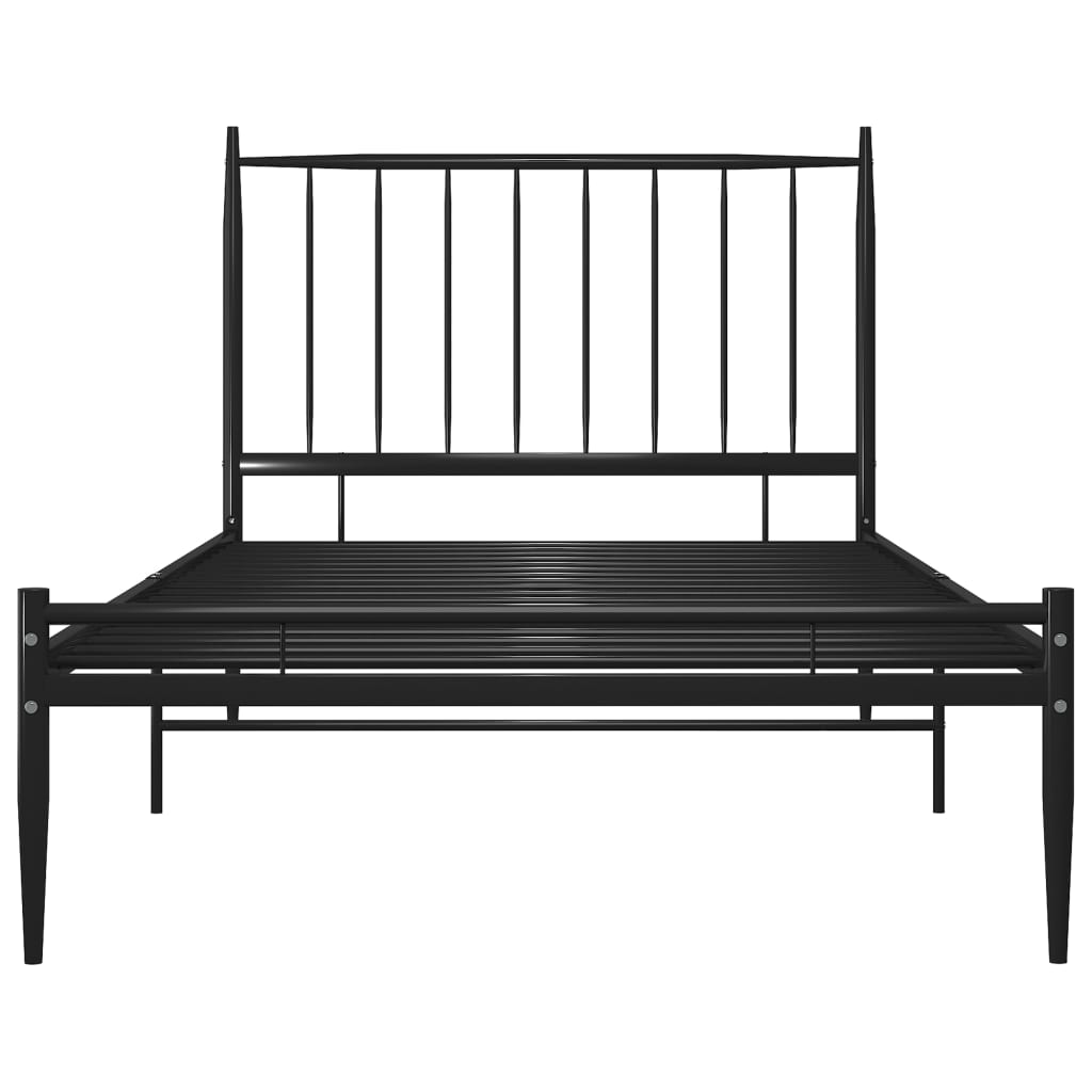 Cadre de lit sans matelas noir métal 90x200 cm - XIOS