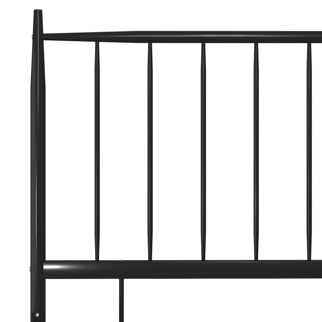 Cadre de lit sans matelas noir métal 90x200 cm - XIOS