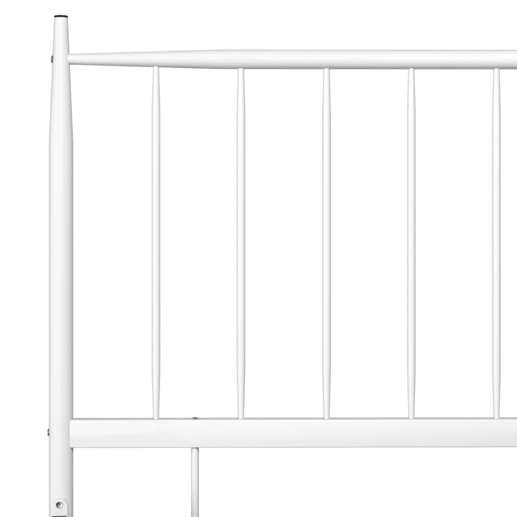 Cadre de lit sans matelas blanc métal 100x200 cm - XIOS