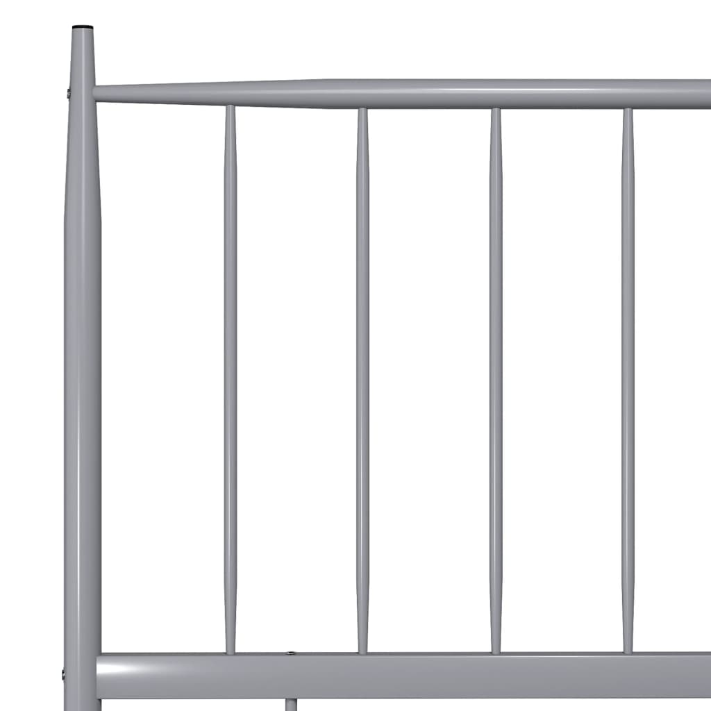 Cadre de lit sans matelas gris métal 100x200 cm - XIOS