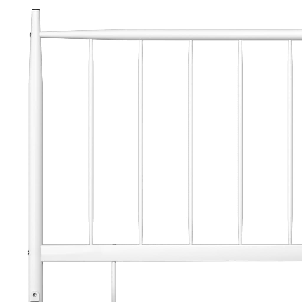 Cadre de lit sans matelas blanc métal 200x200 cm - XIOS