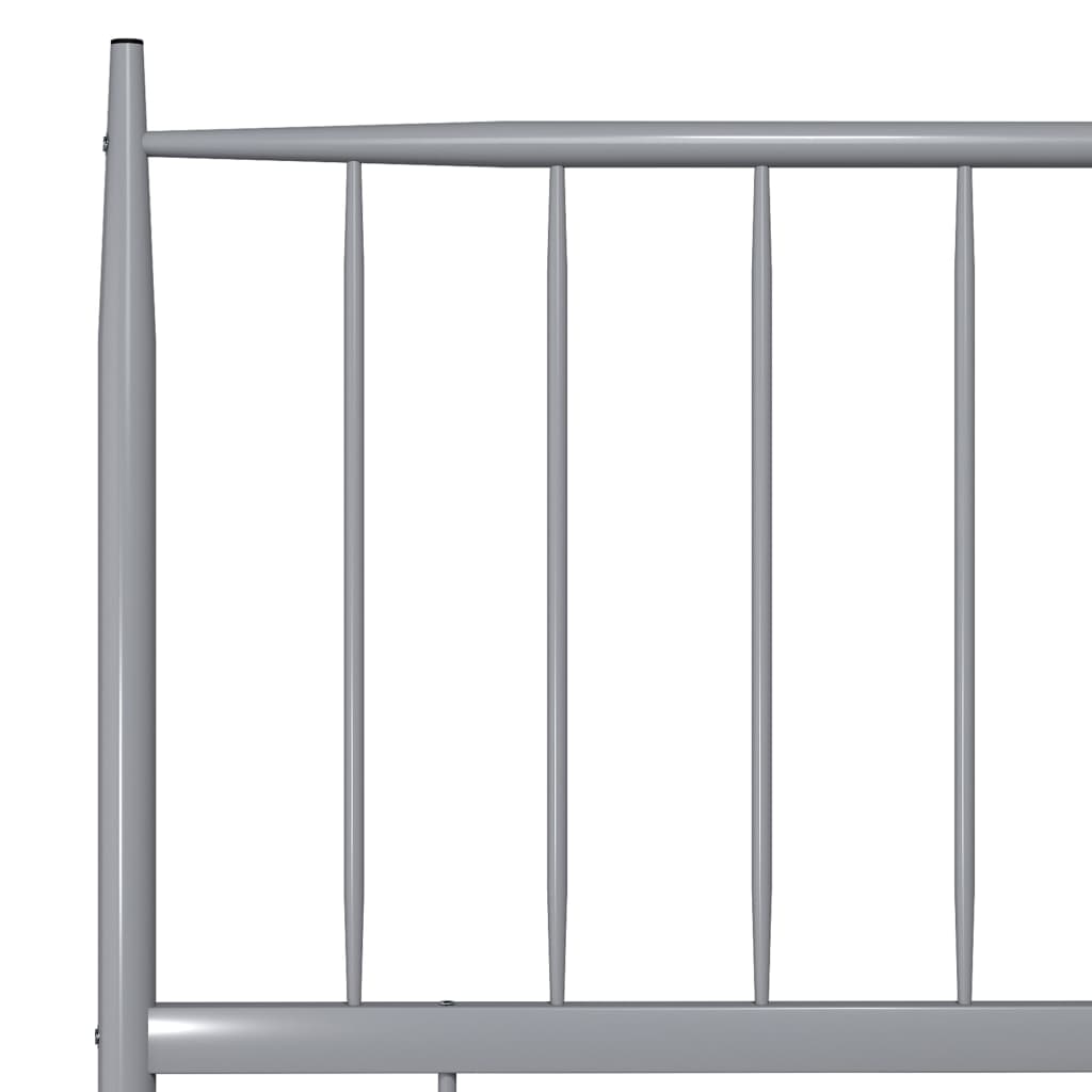 Cadre de lit sans matelas gris métal 200x200 cm - XIOS