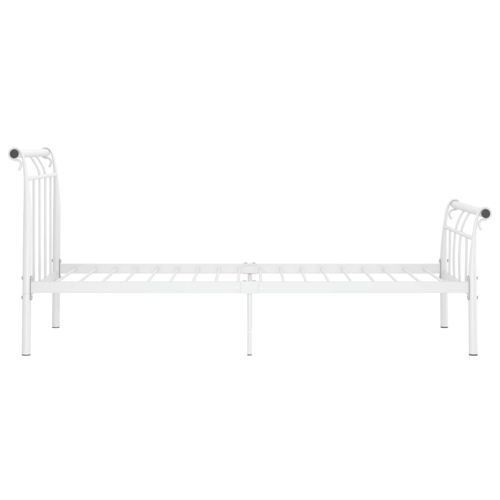 Cadre de lit sans matelas blanc métal 100x200 cm - XIOS