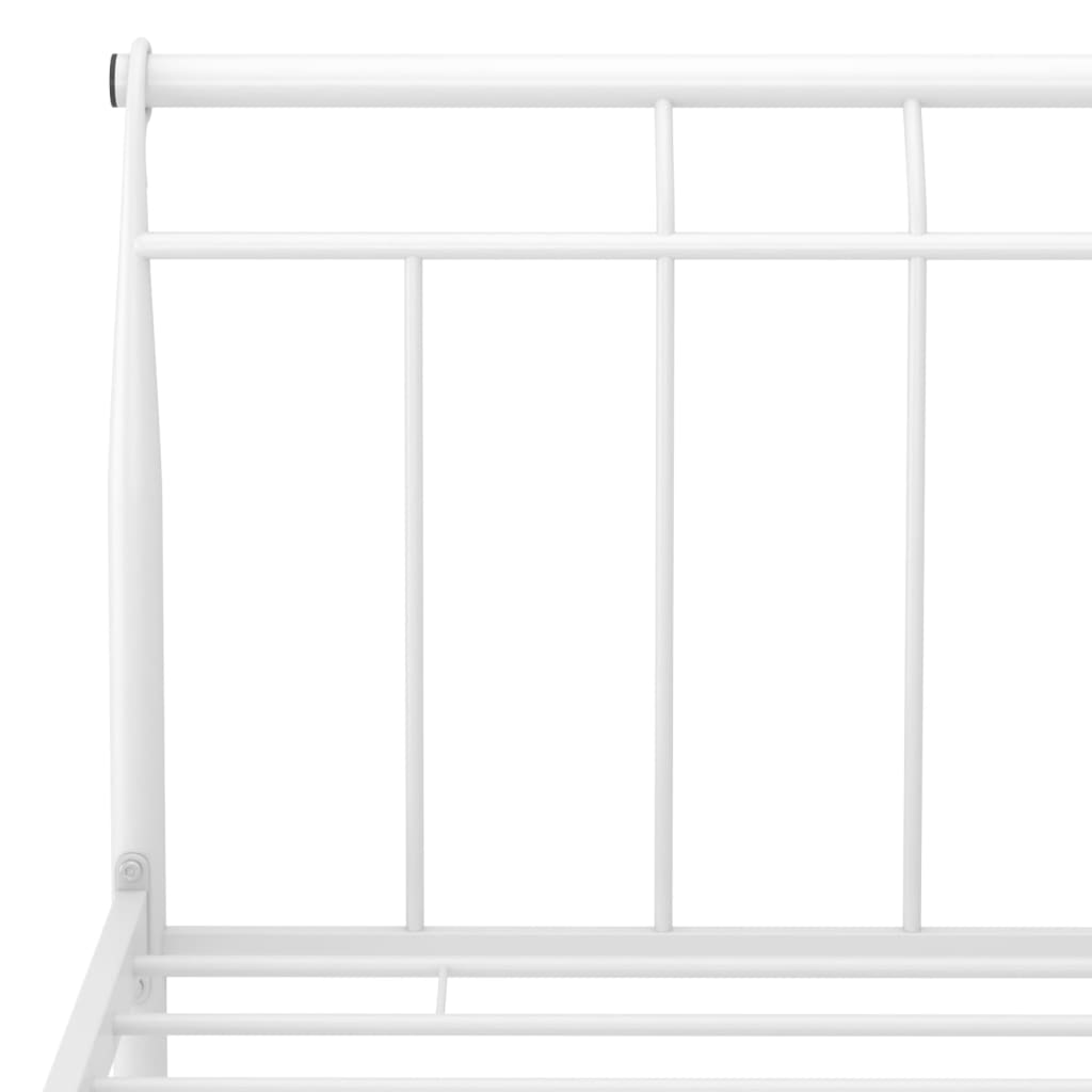Cadre de lit sans matelas blanc métal 100x200 cm - XIOS