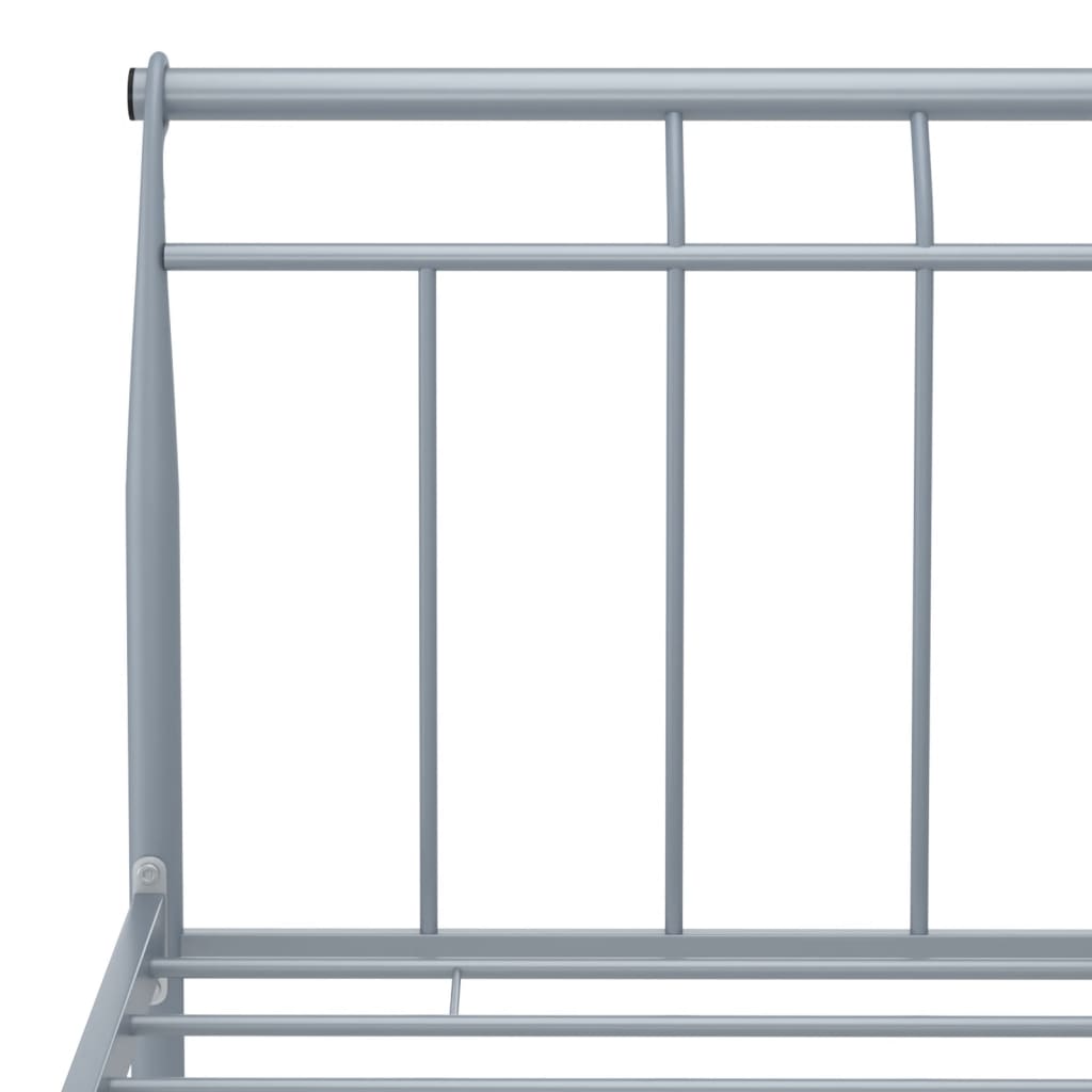 Cadre de lit sans matelas gris métal 140x200 cm - XIOS