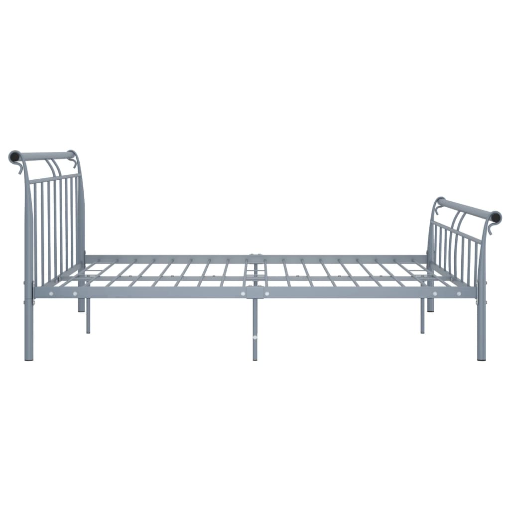 Cadre de lit sans matelas gris métal 180x200 cm - XIOS