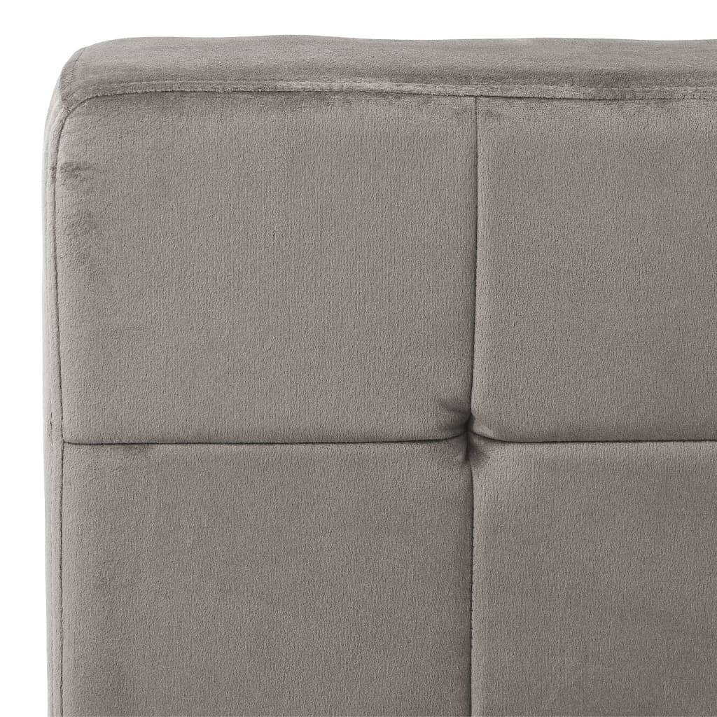 Chaise de relaxation 65x79x87 cm Gris clair Velours - XIOS