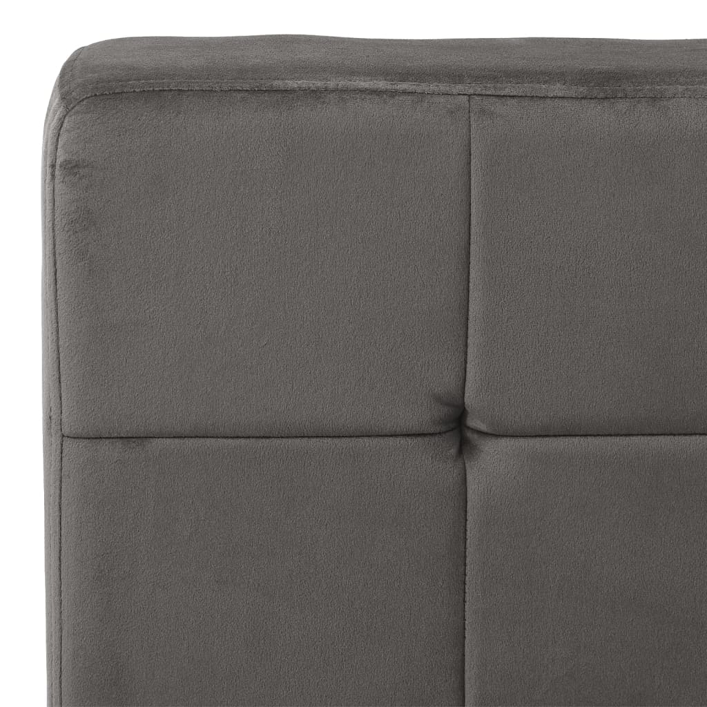 Chaise de relaxation 65x79x87 cm Gris foncé Velours - XIOS