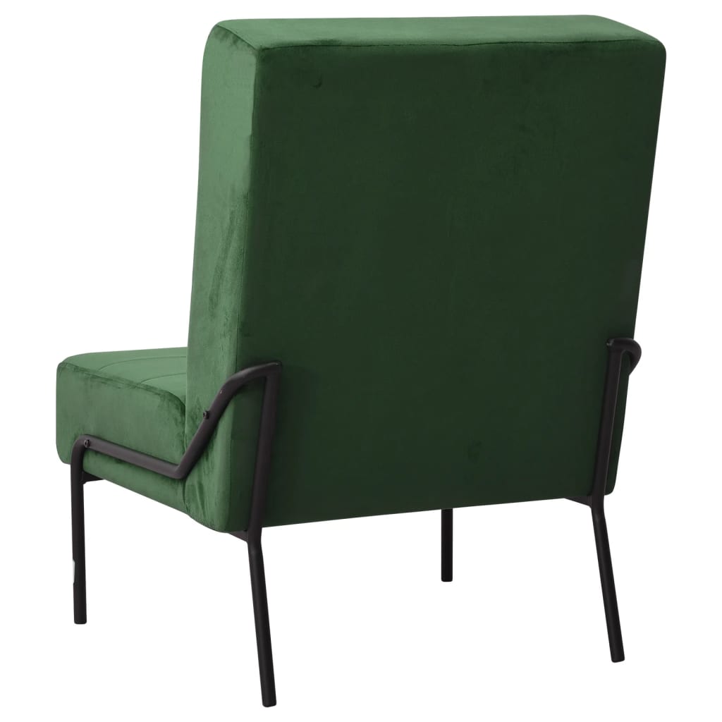 Chaise de relaxation 65x79x87 cm Vert foncé Velours - XIOS