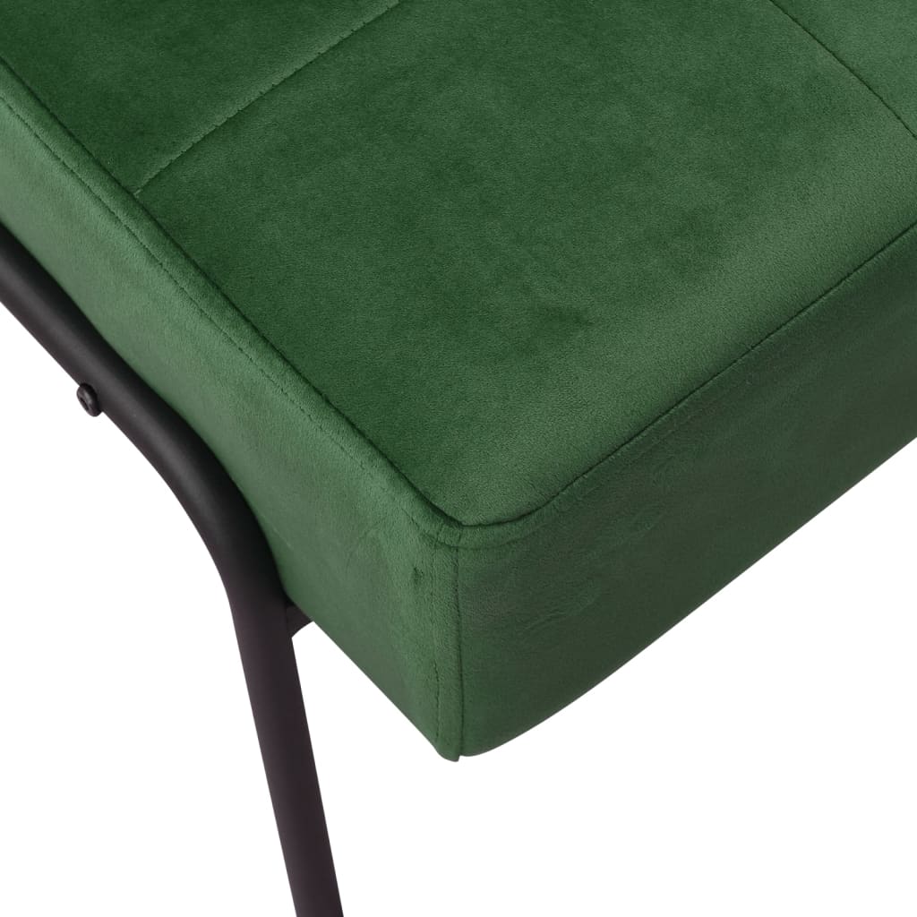 Chaise de relaxation 65x79x87 cm Vert foncé Velours - XIOS