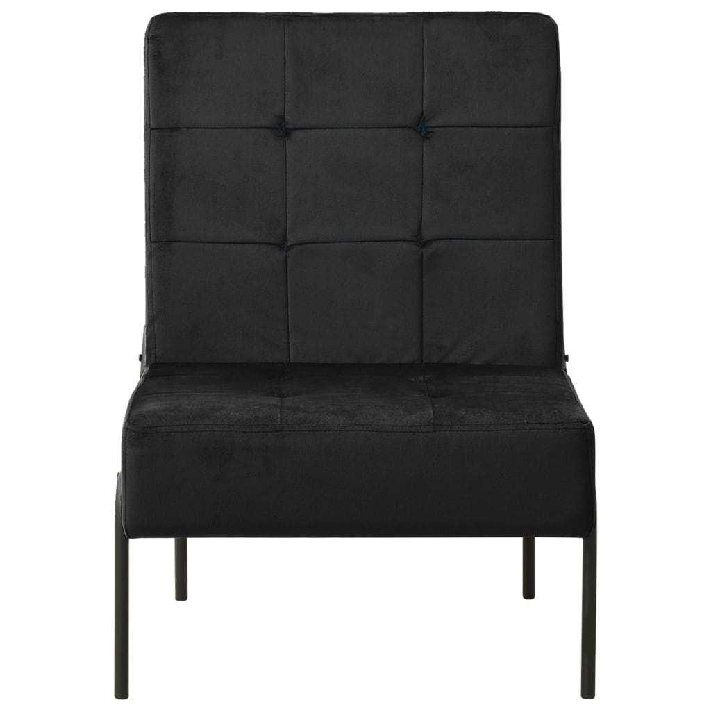 Chaise de relaxation 65x79x87 cm Noir Velours - XIOS