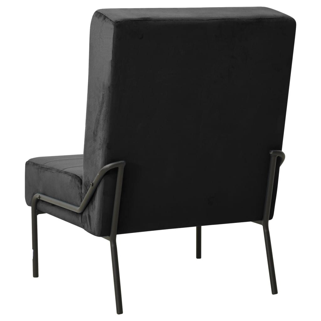 Chaise de relaxation 65x79x87 cm Noir Velours - XIOS