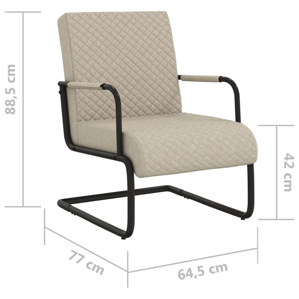 Chaise cantilever Gris clair Similicuir - XIOS
