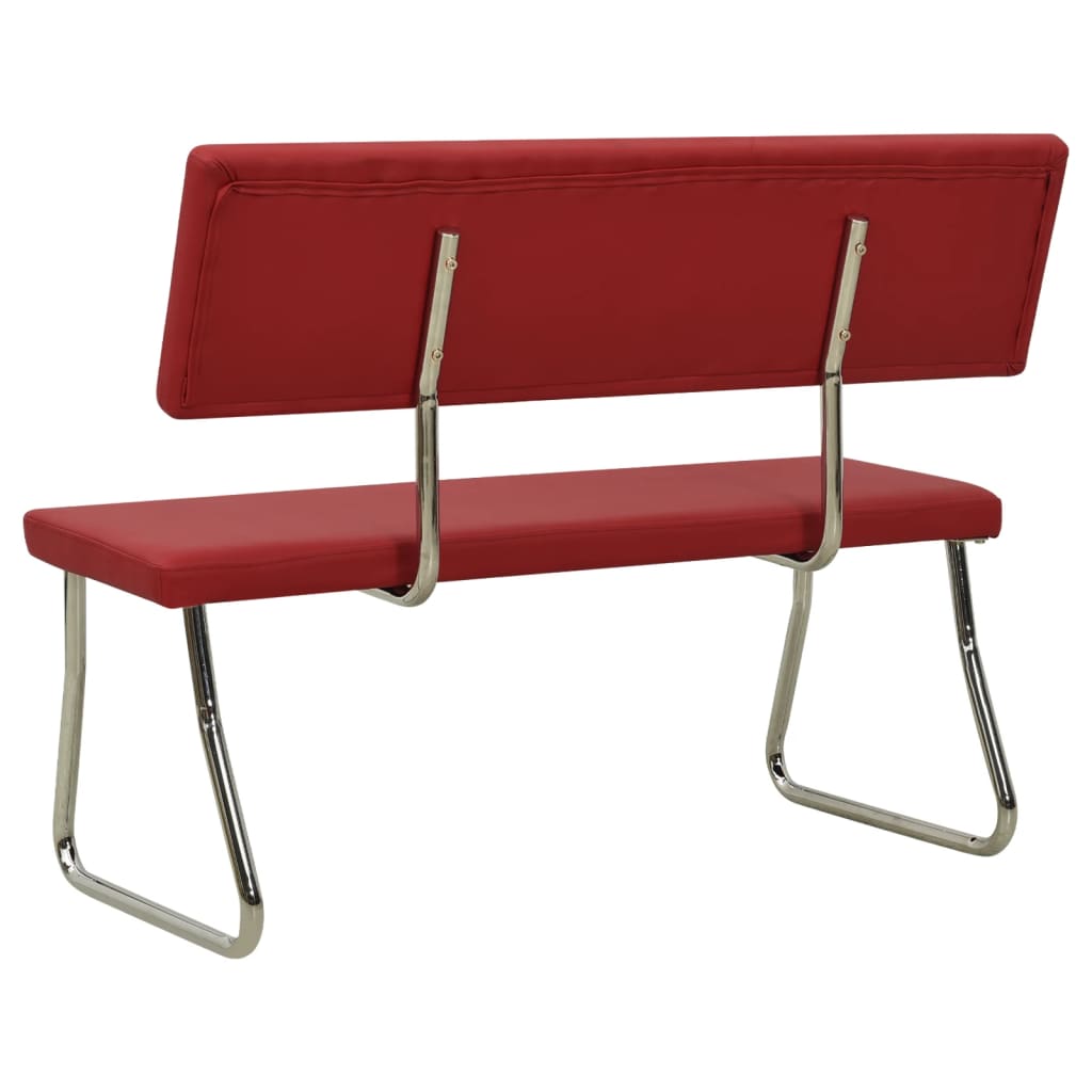 Banc 110 cm Rouge bordeaux Similicuir - XIOS