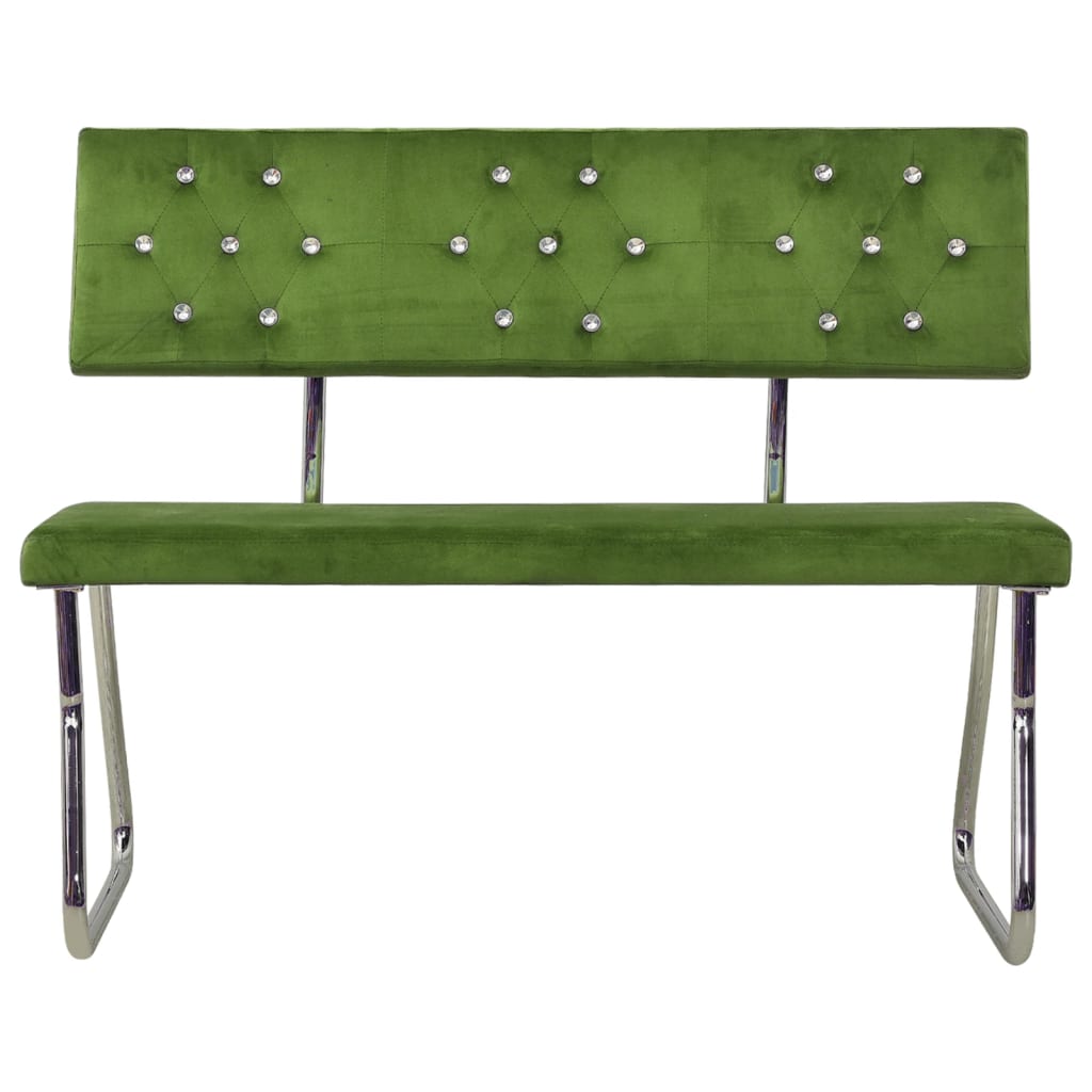 Banc 110 cm Vert clair Velours Bancs de cuisine & salle à manger vidaXL