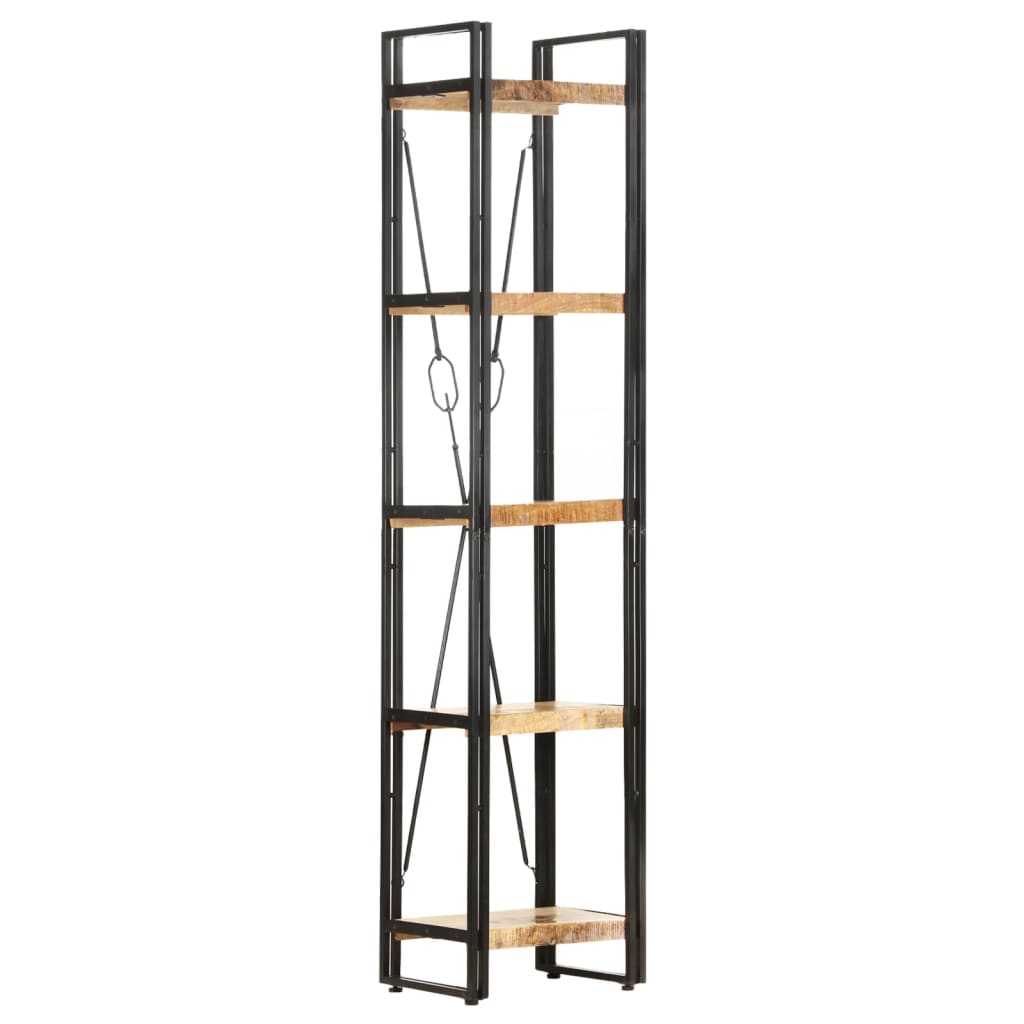 Bibliothèque à 5 niveaux 40x30x180 cm Bois de manguier massif - XIOS