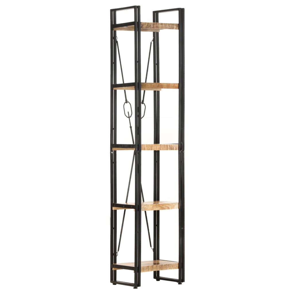Bibliothèque à 5 niveaux 40x30x180 cm Bois de manguier massif - XIOS
