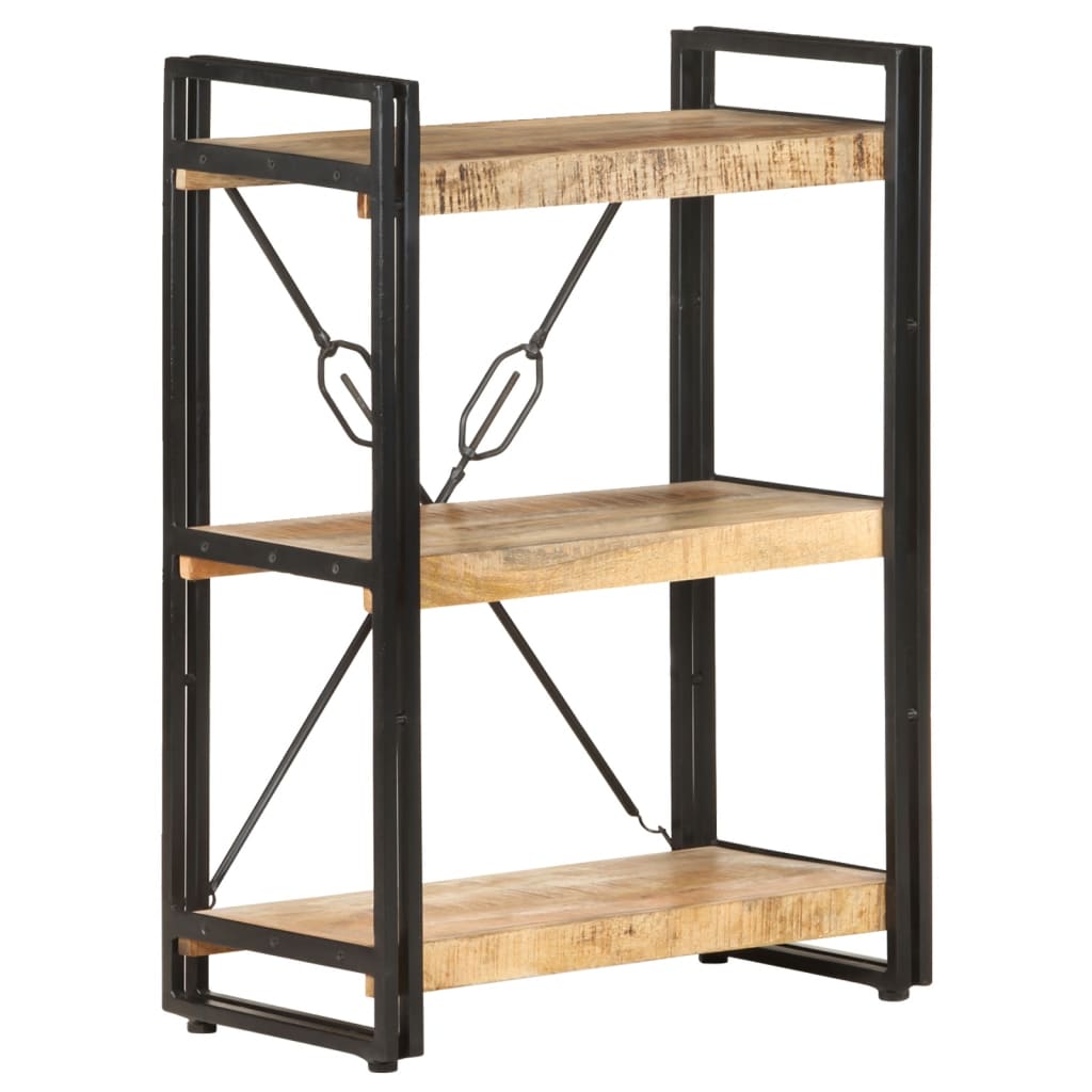 Bibliothèque à 3 niveaux 60x30x80 cm Bois de manguier massif - XIOS