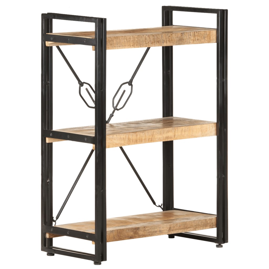 Bibliothèque à 3 niveaux 60x30x80 cm Bois de manguier massif - XIOS