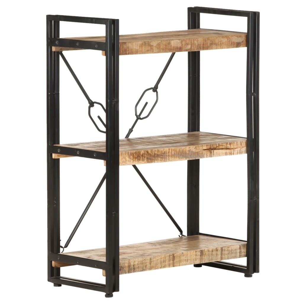 Bibliothèque à 3 niveaux 60x30x80 cm Bois de manguier massif - XIOS