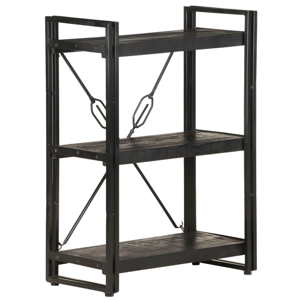 Bibliothèque à 3 niveaux 60x30x80 cm Bois de manguier massif - XIOS