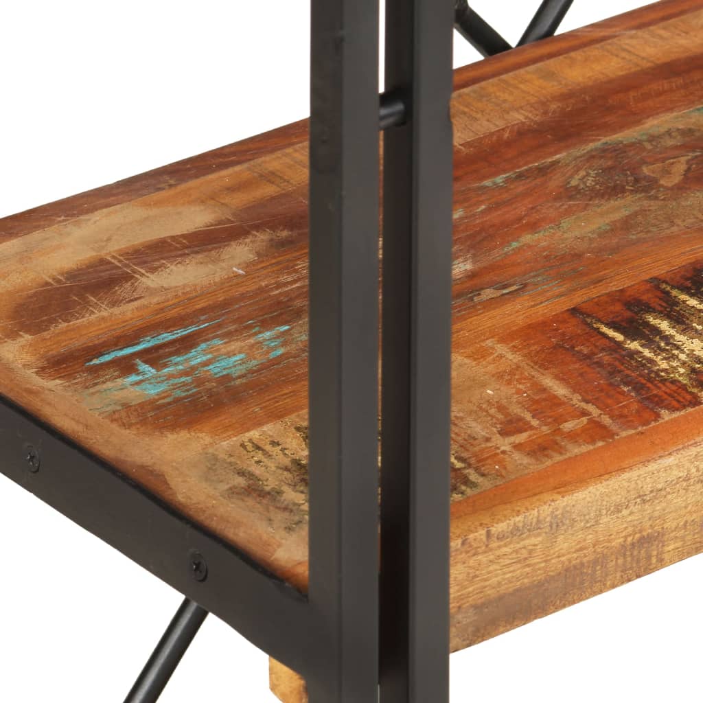 Bibliothèque à 3 niveaux 60x30x80cm Bois de récupération massif - XIOS
