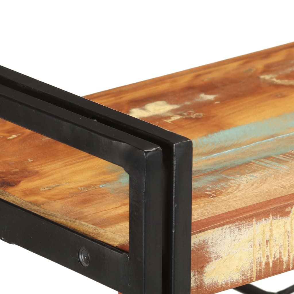 Bibliothèque 3 niveaux 140x30x80 cm Bois de récupération massif - XIOS