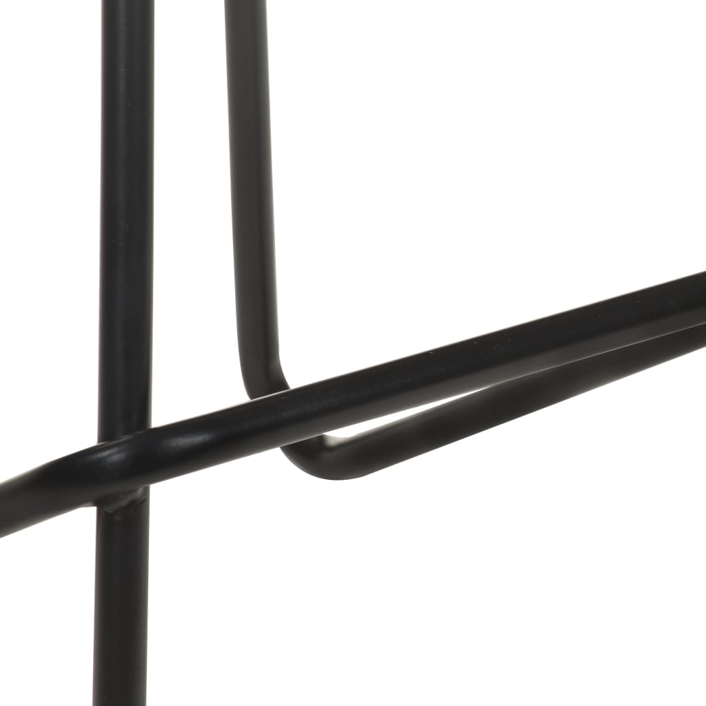 Tabourets de bar lot de 2 noir cuir véritable - XIOS