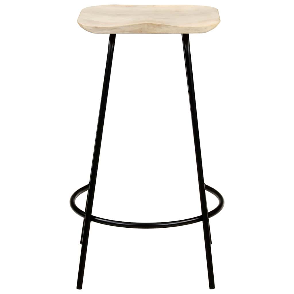 Tabourets de bar lot de 2 bois de manguier massif - XIOS